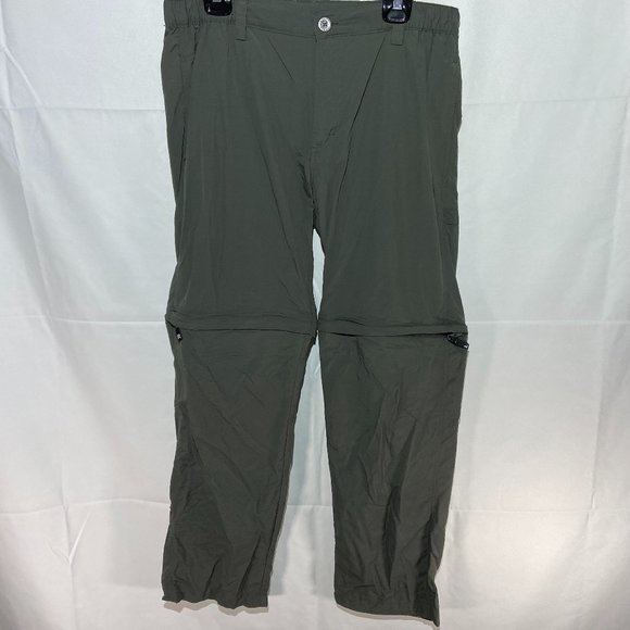 White Sierra Sage Green Convertible Nylon Pants Men's 32 Waist LIKE NEW - Picture 1 of 7